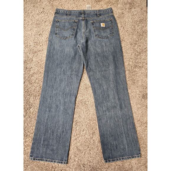 Carhartt Relaxed Fit Mens Dark Wash Denim Jeans Size 36x32 - Picture 8 of 8